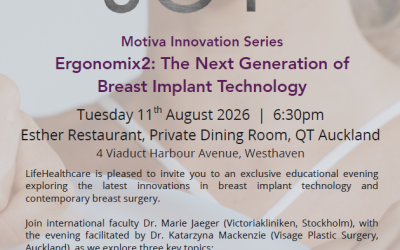 Ergonomix2: The Next Generation of Breast Implant Technology (Tuesday 11th August 2026, 6:30pm Esther Restaurant)
